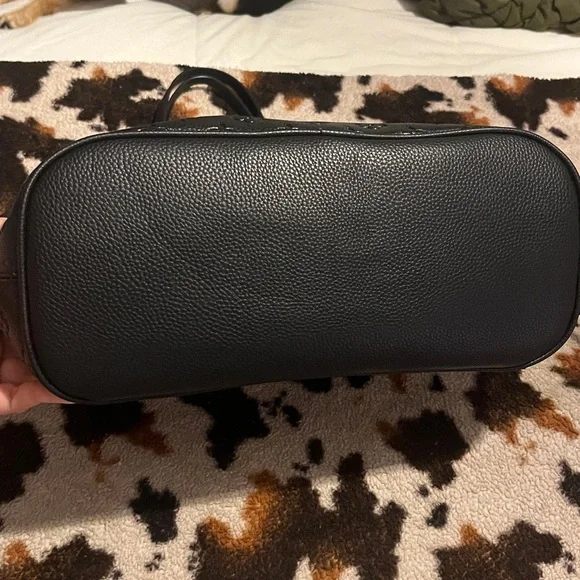 Black Embossed monogram Tote - Picture 5 of 6